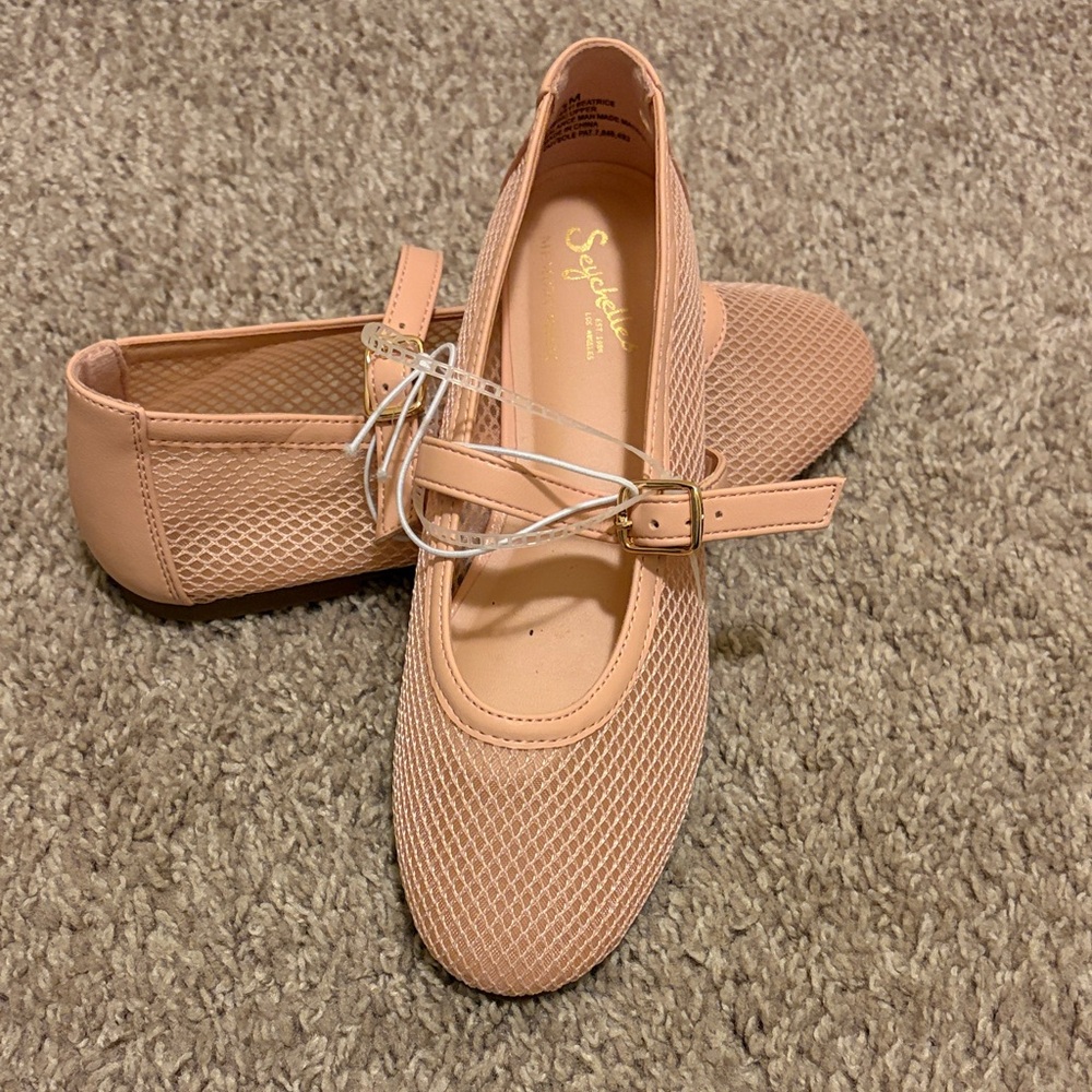 Seychelles Blush Textured Flats